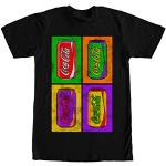 Svarta Kortärmade Coca Cola Kortärmade T-shirts i Storlek L för Herrar 