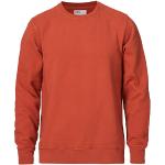 Ekologiska Röda Sweatshirts från Colorful Standard i Storlek XS med Rund ringning för Herrar 