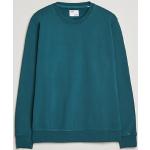 Ekologiska Gröna Sweatshirts från Colorful Standard i Storlek L med Rund ringning för Herrar 