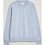 Ekologiska Blåa Sweatshirts från Colorful Standard i Storlek XL med Rund ringning för Herrar 