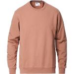 Ekologiska Rosa Sweatshirts från Colorful Standard i Storlek XL med Rund ringning för Herrar 