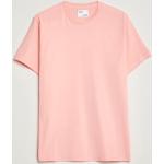 Ekologiska Rosa Kortärmade Kortärmade T-shirts från Colorful Standard i Storlek S med Rund ringning för Herrar 