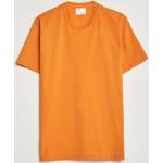 Ekologiska Orange Kortärmade Kortärmade T-shirts från Colorful Standard i Storlek L med Rund ringning för Herrar 