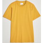 Ekologiska Gula Kortärmade Kortärmade T-shirts från Colorful Standard i Storlek XS med Rund ringning för Herrar 