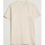 Ekologiska Beige Kortärmade Kortärmade T-shirts från Colorful Standard i Storlek XL med Rund ringning för Herrar 