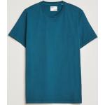 Ekologiska Blåa Kortärmade Kortärmade T-shirts från Colorful Standard i Storlek XS med Rund ringning för Herrar 