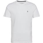 Cont Pin Point Embro Tops T-shirts Short-sleeved White Original Penguin
