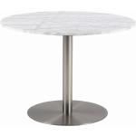 Vita Runda matbord från Skånska Möbelhuset med diameter 105cm i Marmor 