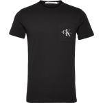 Svarta Kortärmade Kortärmade T-shirts från Calvin Klein Jeans i Storlek XS 