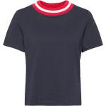 Marinblåa Kortärmade Kortärmade T-shirts från Morris Lady i Storlek XS för Damer 