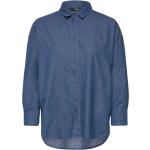 Blåa Långärmade Långärmade blusar från Esprit Collection i Storlek XS i Denim för Damer 