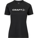 Svarta Tränings t-shirts från Craft i Storlek S med Rund ringning för Damer 