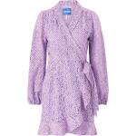 Lavendelfärgade Spetsklänningar med volang på rea i Storlek S i Spets för Damer 