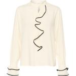 Krämfärgade Långärmade Långärmade blusar från Cream i Storlek XS för Damer 