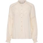 Hållbara Krämfärgade Långärmade blusar med pärlor från Cream på rea i Storlek XL i Spets för Damer 