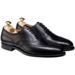 Svarta Oxford-skor i storlek 45,5 för Breda fötter i Kalvskinn för Herrar 