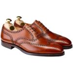 Ljusbruna Oxford-skor i storlek 45,5 för Breda fötter i Kalvskinn för Herrar 