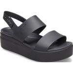 Svarta Sandaletter med kilklack från Crocs på rea i storlek 36,5 