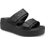 Svarta Sandaletter med kilklack från Crocs på rea i storlek 39,5 för Damer 