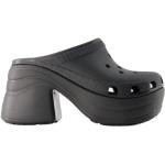 Svarta Slip in-sandaler från Crocs på rea med Slip-on med rundad tå i Syntet 