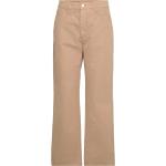 Cropped Straight Leg Trousers Bottoms Trousers Chinos Brown Hope