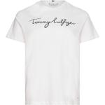 Crv Reg C-Nk Signature Tee Ss Tops T-shirts & Tops Short-sleeved White Tommy Hilfiger