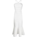 Casual Vita Ärmlösa Peplum-klänningar från Victoria Beckham i Storlek XS med Halterneck-ringning för Damer 