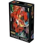 D-TOYS 1 pussel 1000 stycken Franz Marc Foxes, fle