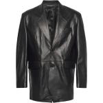 D2. Over D Leather Blazer Villkorat Erbjudande Outerwear Blazers Single Breasted Blazers Svart GANT