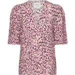 Rosa Kortärmade Kortärmade blusar med puffärm från Dante6 i Storlek XS för Damer 
