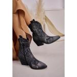 Svarta Cowboy-boots i storlek 41 med Dragkedja för Damer 
