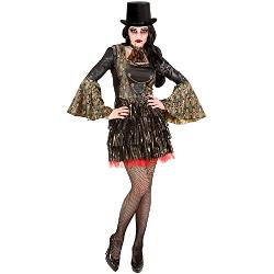 Damer gotisk vampyrdräkt stor UK 14–16 för halloween fin klänning