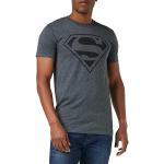 Gråa Superman T-shirts från DC Comics i Storlek S i Polyester för Herrar 