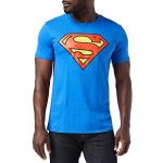 Kungsblåa Superman T-shirts från DC Comics i Storlek L i Bomull för Herrar 