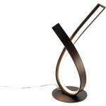 Design bordslampa rostbrun inkl LED och dimmer - Belinda