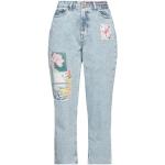 Regular Blåa High waisted jeans Urblekta från Desigual i Storlek L i Denim för Damer 