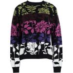 Blommiga Svarta Långärmade Sweatshirts från Desigual på rea i Storlek XL för Damer 