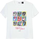 Vita Rolling Stones T-shirts med tryck från Desigual i Bomull för Damer 