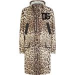 Leopard-mönstrade Bruna Vattentäta Långa kappor från Dolce & Gabbana på rea i Storlek S för Herrar 