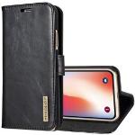 Svarta iPhone X/XS skal Plånboksfodral i Läder 