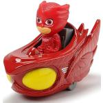 Röda Pyjamashjältarna Ugglis Leksaksbilar från Dickie Toys i Metall för barn 3 till 5 år med Transport-tema 