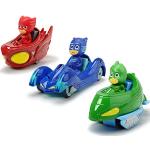 Dickie Toys 203143000 - Pyjamashjältarna 3-Pack Fordon - Cat-Car, Owl-Glider och Gekko Mobile, 7 cm, Från 3 år