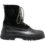 Svarta Ankle-boots med Snörning med Klackhöjd 5cm till 7cm i Mocka för Herrar 