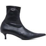 Svarta Ankle-boots från Diesel med Stilettklack med Dragkedja med spetsig tå för Damer 