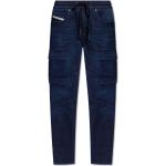 Mörkblåa Slim fit jeans från Diesel på rea för Damer 