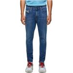 Ekologiska Marinblåa Slim fit jeans från Diesel på rea med L34 med W34 i Storlek M i Denim för Herrar 