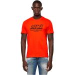 Ekologiska Orange Kortärmade Kortärmade T-shirts från Diesel på rea i Storlek XL i Jerseytyg för Herrar 