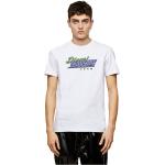 Vita Kortärmade Kortärmade T-shirts från Diesel på rea i Storlek XL i Jerseytyg för Herrar 