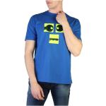 Monokroma Blåa Kortärmade Kortärmade T-shirts från Diesel på rea i Storlek L i Bomull för Herrar 