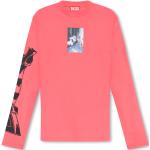 Rosa Långärmade Långärmade T-shirts från Diesel på rea i Storlek L i Bomull för Herrar 